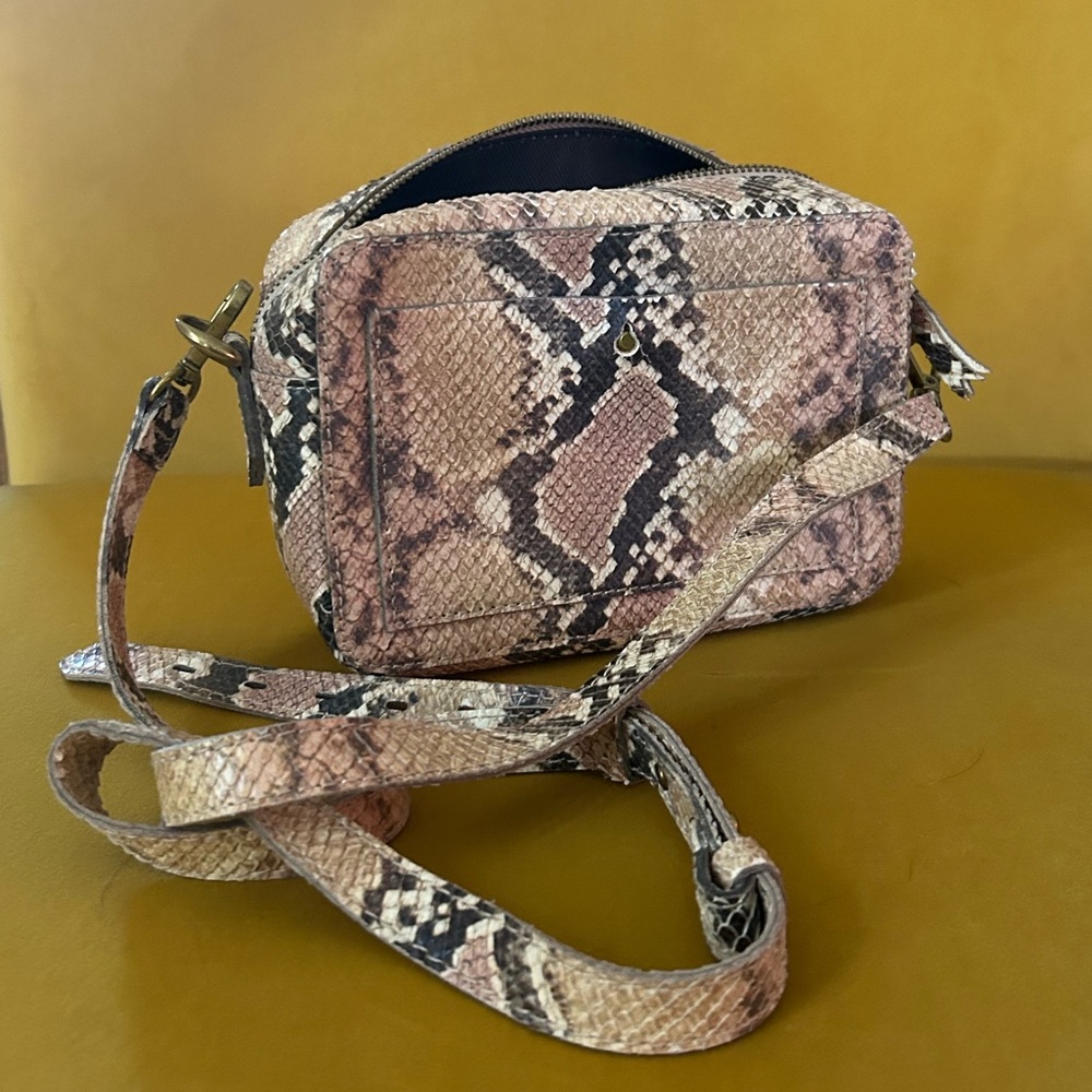 NWT - Madewell The Transport Camera Bag: Snake Embossed Leather Edition